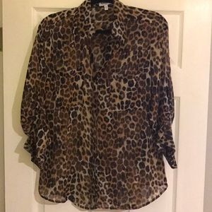 Sheer Leopard Blouse